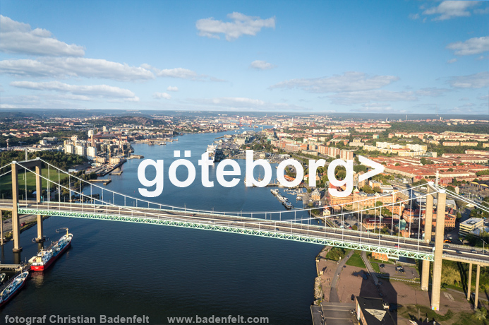 Flygfoto Göteborg Älvsborgsbron